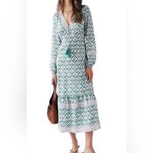 NWT Womens Maxi Boho Dresses Floral Print Summer V Neck.